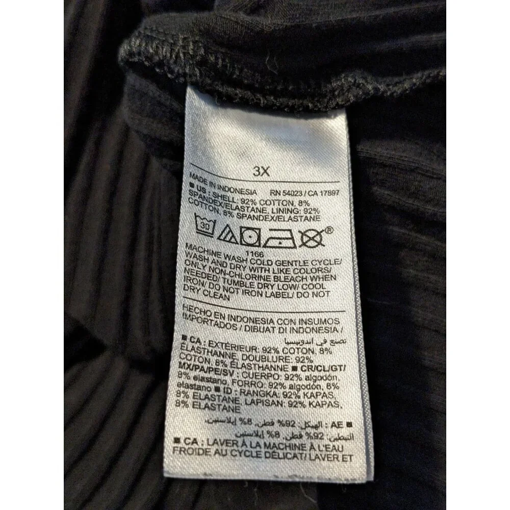 Old Navy Womens Plus 3X Black Ribbed Tank Fitted Cropped Rib Knit Tank Top - Picture 4 of 4